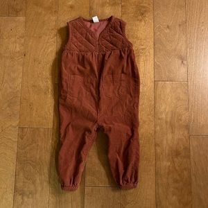 Old Navy rust color corduroy jumper overalls 18-24 months